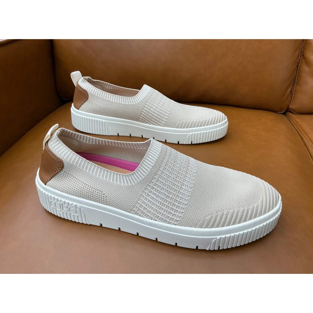 Ryka Vista Slip On Sneakers Womens 10W Terra Taupe Re-Zorb Knit